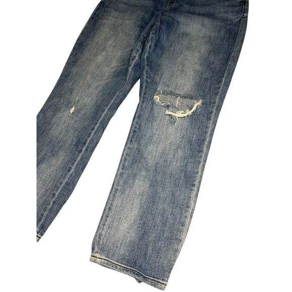 Pistola Women’s 33 Premium Denim Medium Wash Distressed High Rise Crop Jeans - Picture 2 of 6